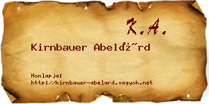 Kirnbauer Abelárd névjegykártya